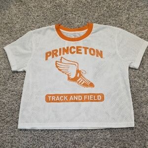 Princeton White & Orange Track and Field Mesh T-Shirt